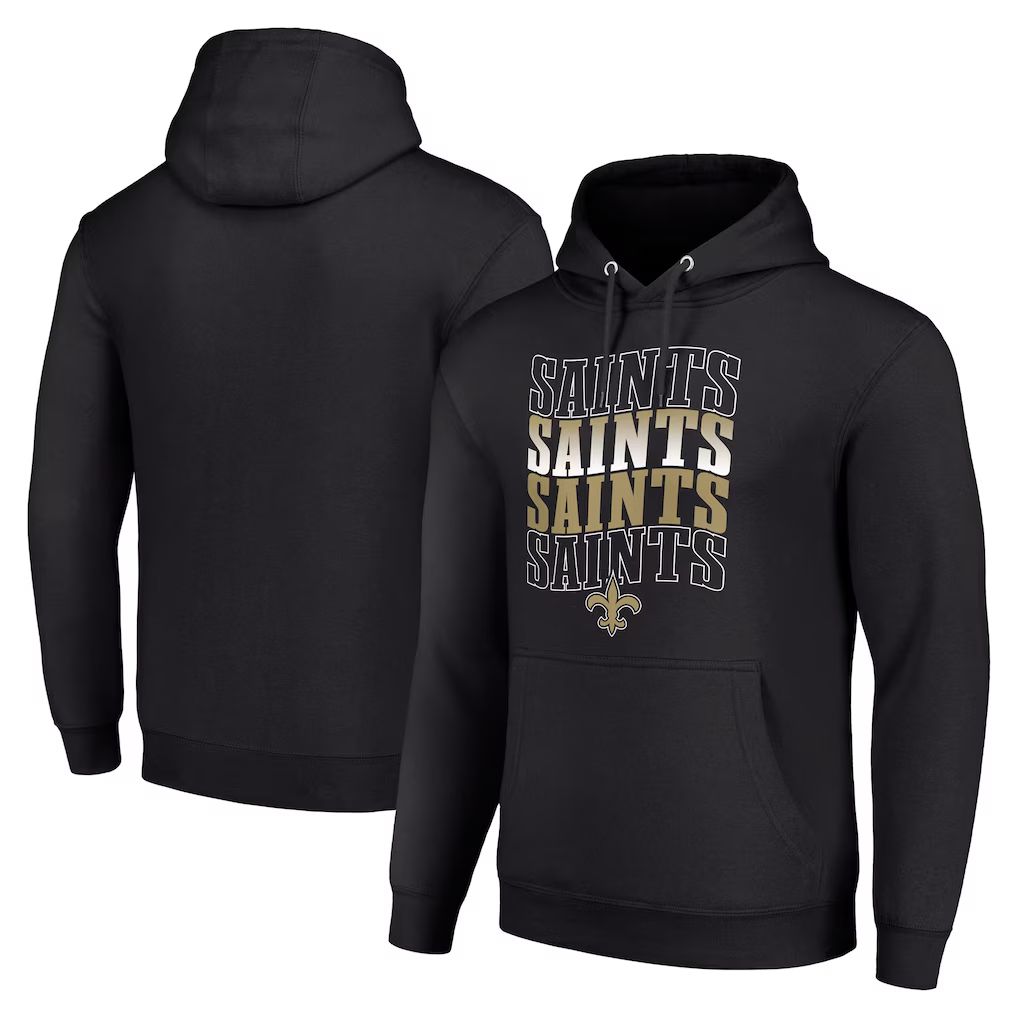 Men 2026 NFL New Orleans Saints black Hoodie hooded style 01->new orleans saints->NFL Jersey